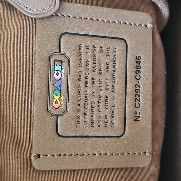 Coach Track Pack In Rainbow Signature Canvas - Picture 12 of 14